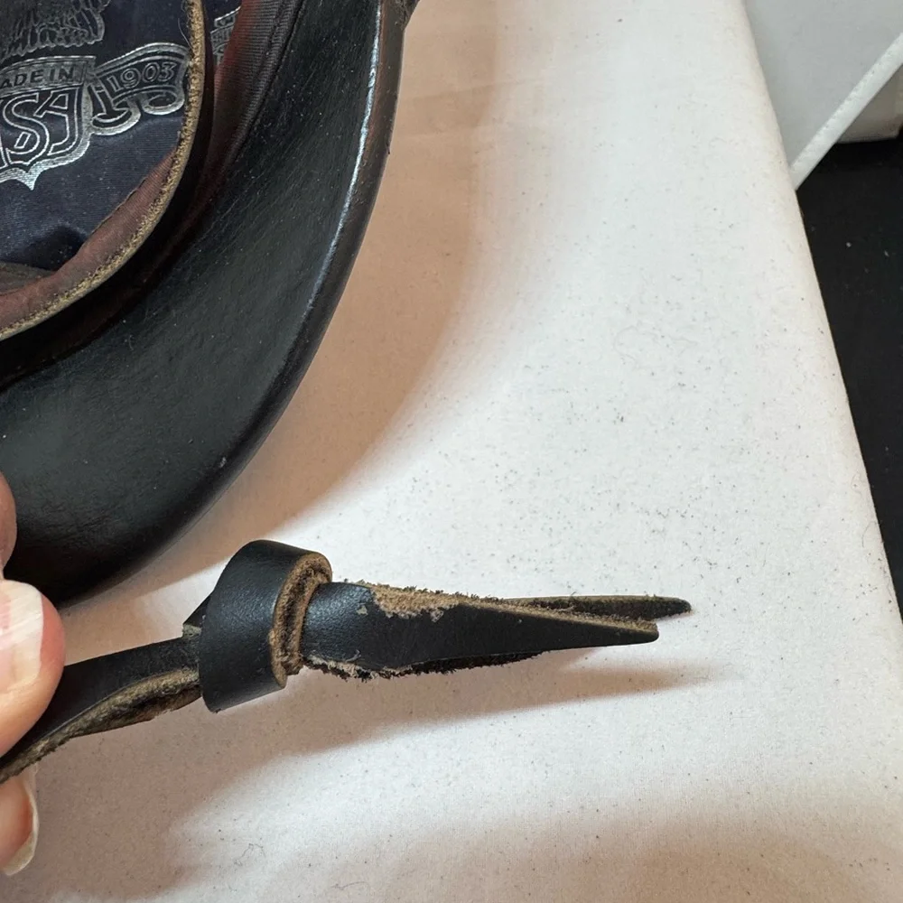 Harley-Davidson Vintage Hat Black Eagle Emblem USA Small Adjustable Biker Cap - Picture 15 of 16